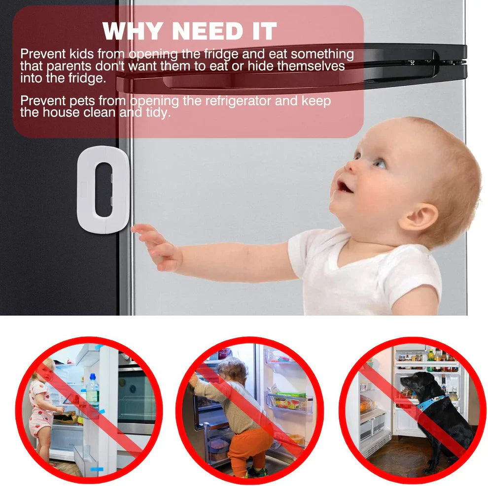 Self-Adhesive Fridge Lock Latch System