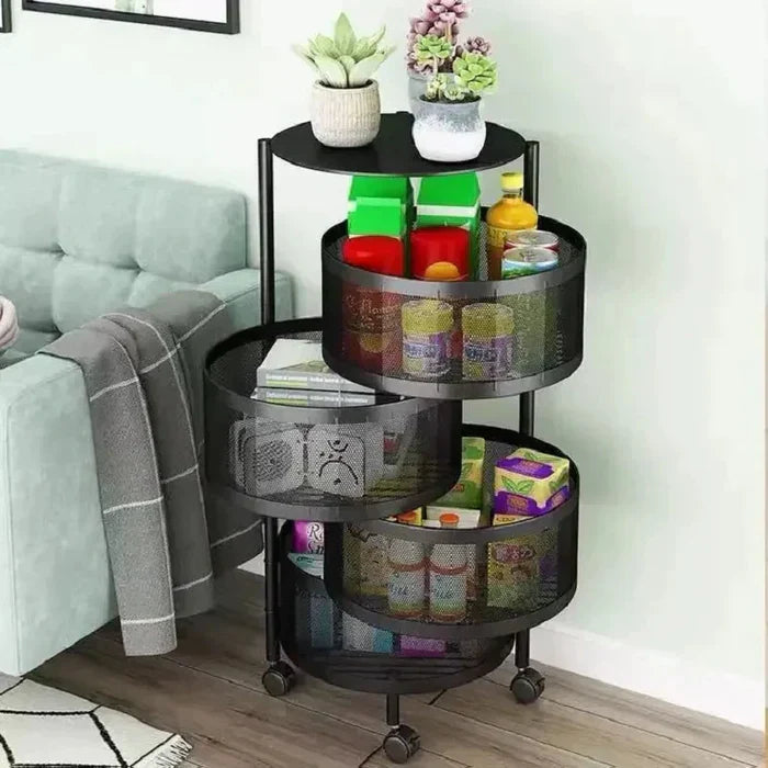 Premium Round Metal Trolley By SASTASAMAN.PK