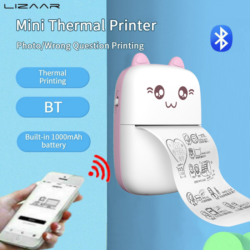 Mini Portable Pocket Printer - Rechargeable Bluetooth Printer