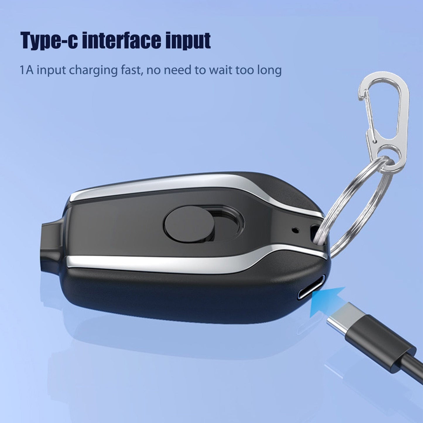 Portable Key Chain Power bank (1500 mAh) For iPhone And Android Type-C