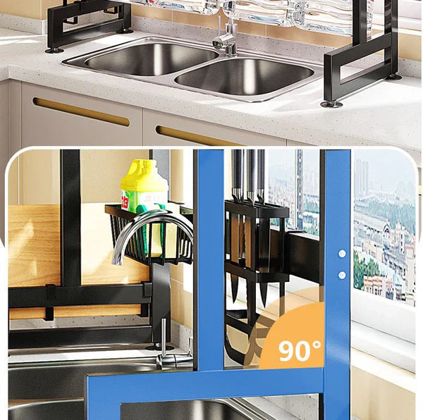 Multifunction Expandable Over Sink Rack